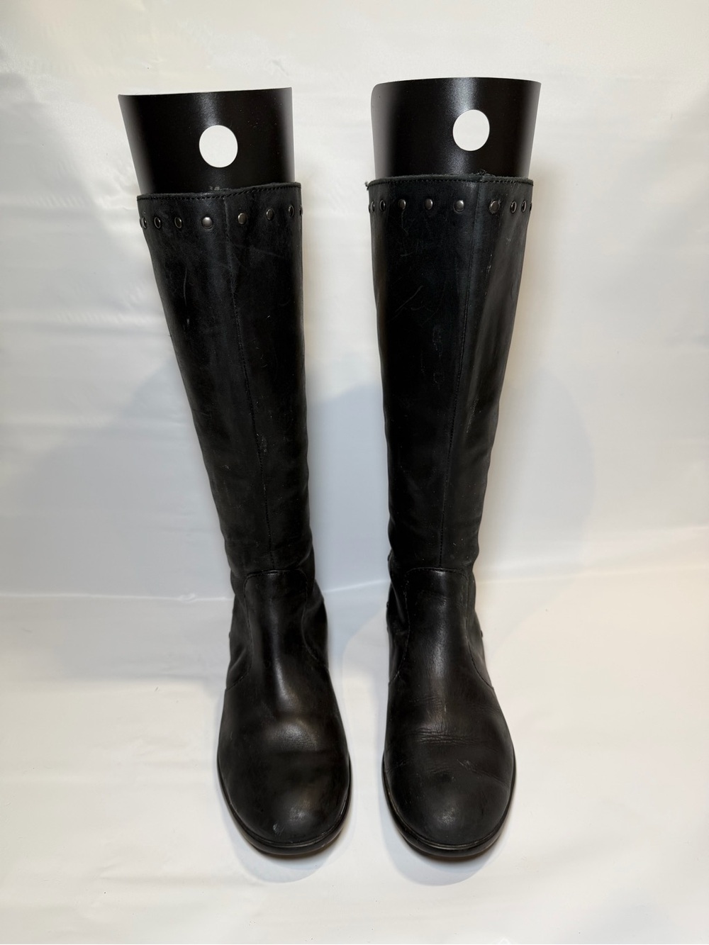 Born Women’s Size 9 M Black Leather Upper High Knee Zipper Casual Boots